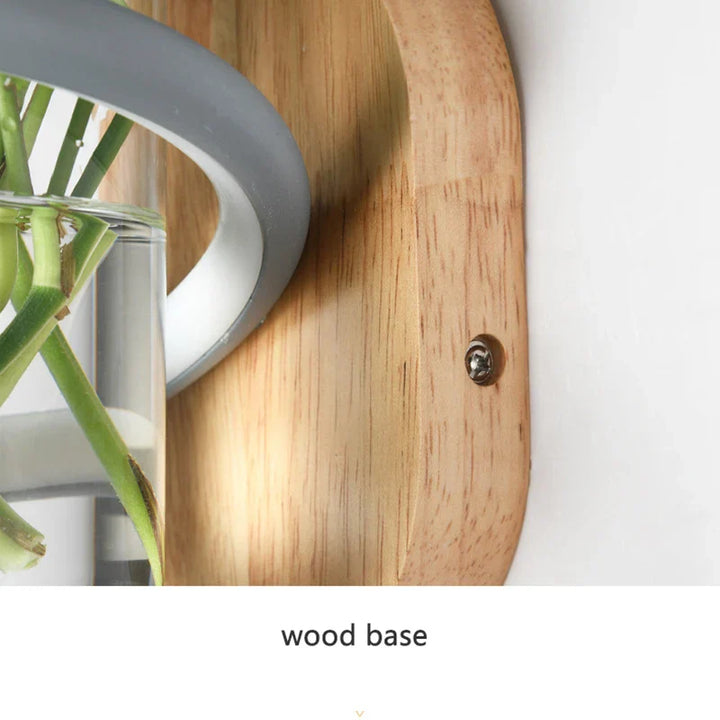BowLift | Nordic Unique Wooden Outdoor Wall Vase Lamp