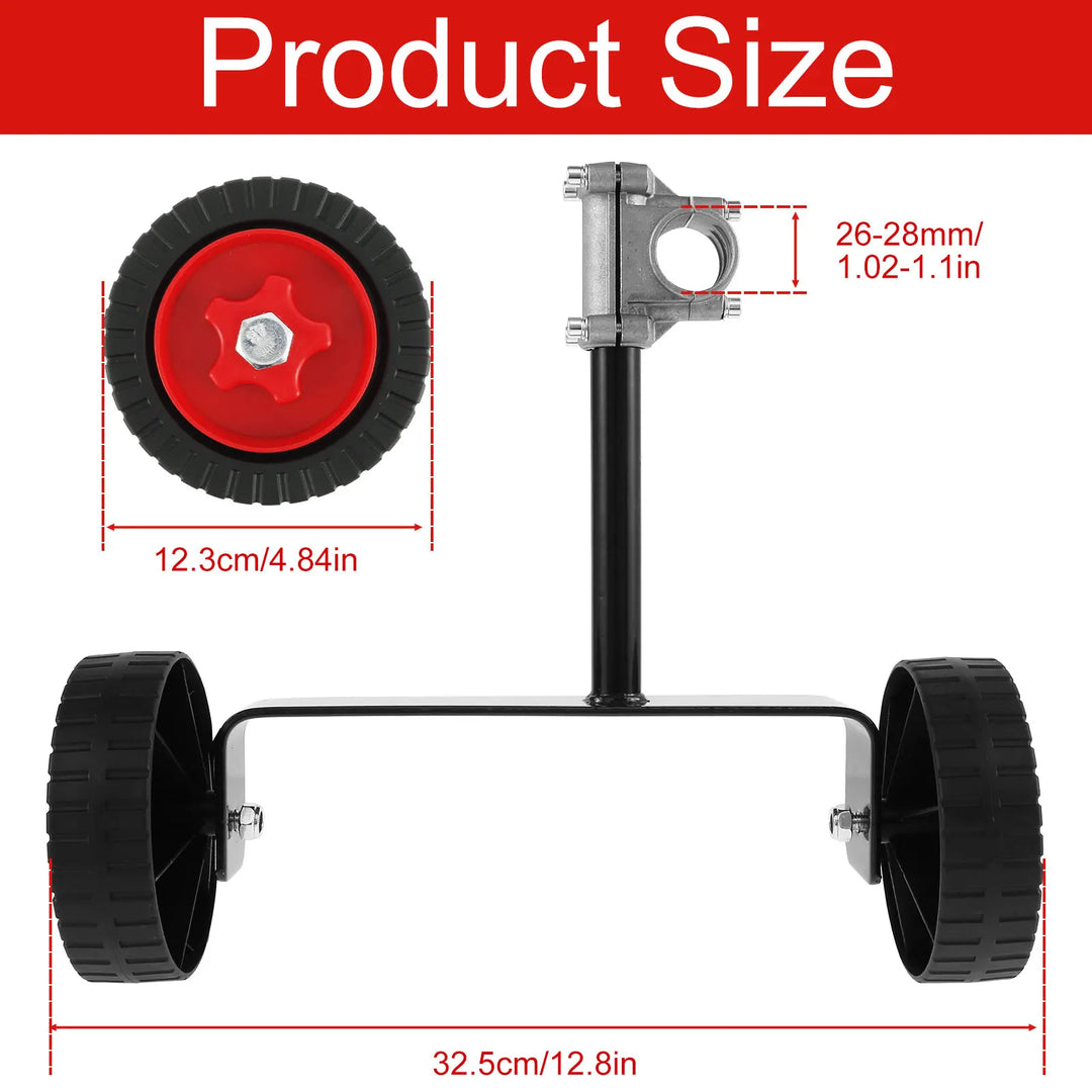 BowLift | Universal Support Wheel TRIMNOVA EasyRoll | Height Adjustable | Back & Arm Friendly | For Lawnmowers & Brush Cutters