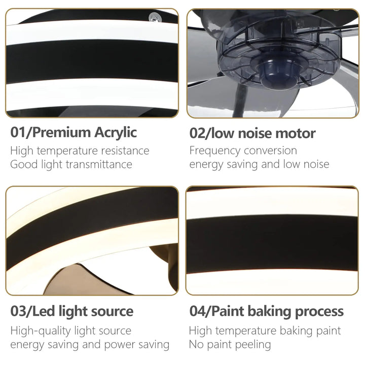 BowLift | Aura Silent LED Ceiling Fan Light