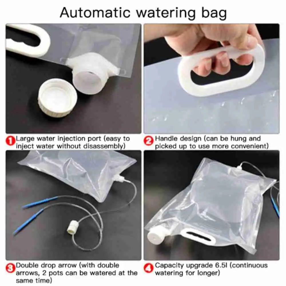 BowLift | Floriva Plant Watering Bag | Up to 30 Days Automatic Drip Irrigation | With Valve & 1 m Hose | 2–6.5 L