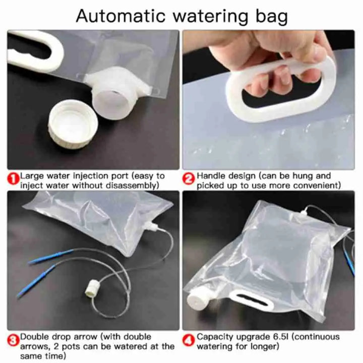 BowLift | Floriva Plant Watering Bag | Up to 30 Days Automatic Drip Irrigation | With Valve & 1 m Hose | 2–6.5 L