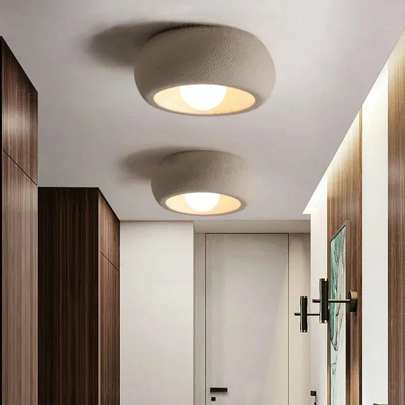 BowLift | Japanese Wabi-Sabi Round Ceiling Lamp LED
