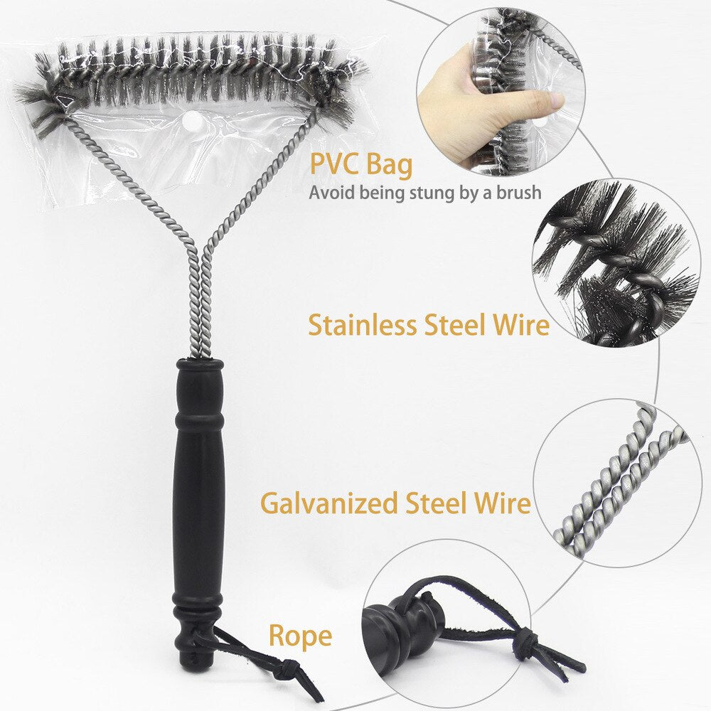 Stainless Steel BBQ Grill Cleaning Brush | Bowlift