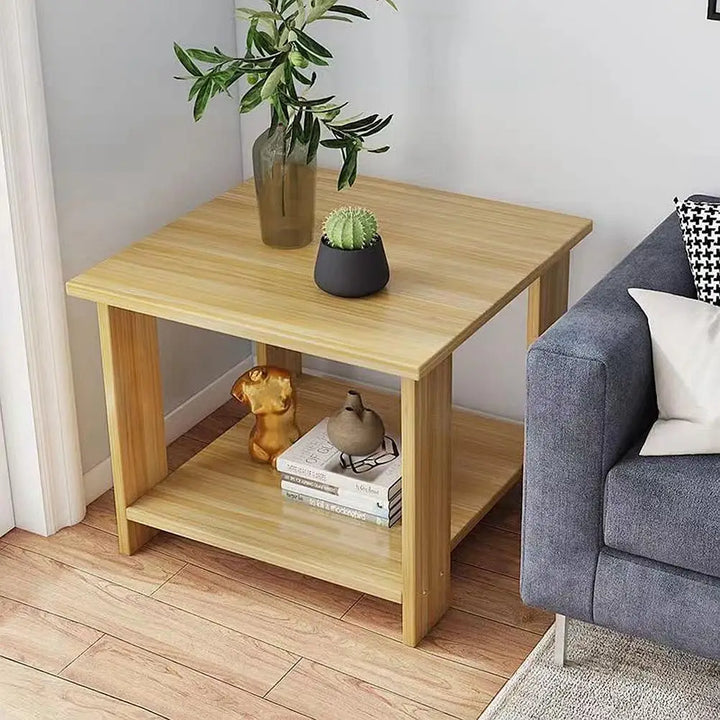 BowLift | Solid Wooden Nightstand with Two Layers in Modern Design