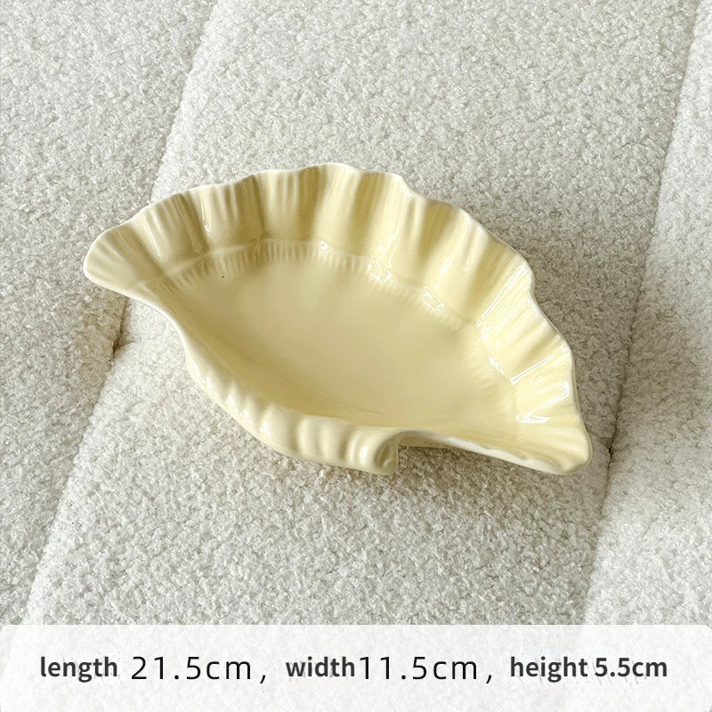 Cream Ceramic Shell Plate | Bowlift