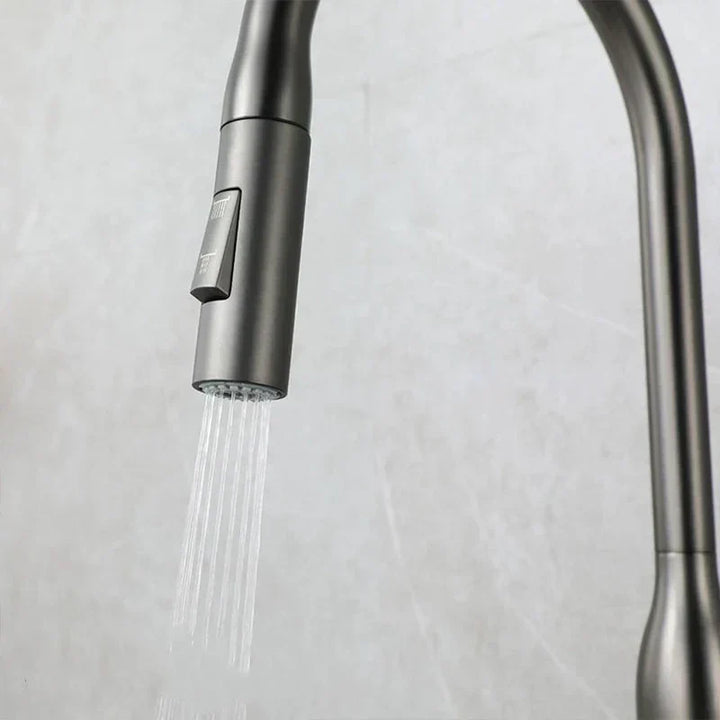AquaStream Luxe – Adjustable Kitchen Faucet with Hand Shower Bowlift