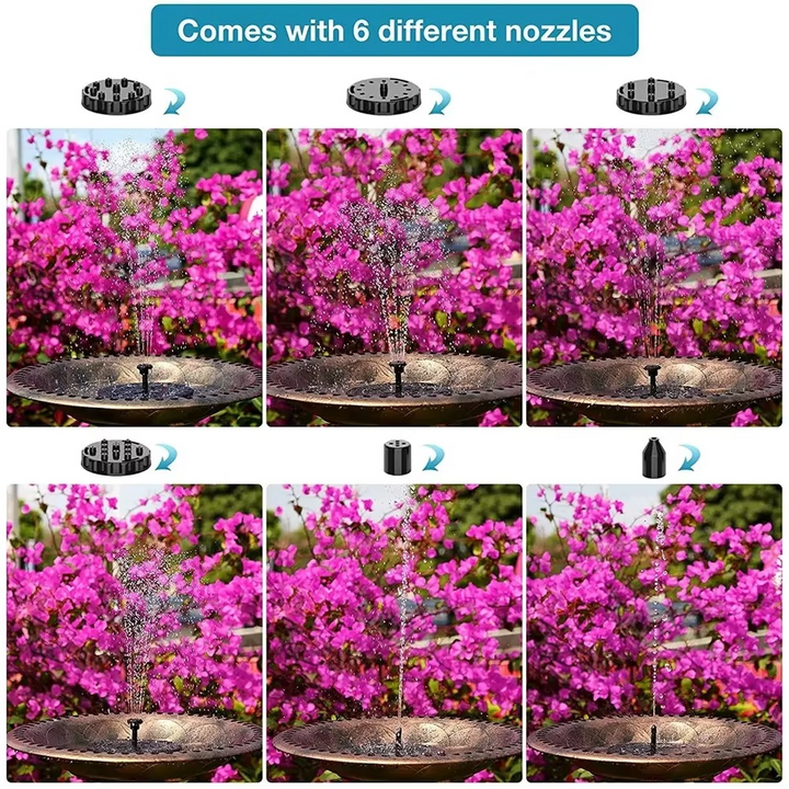 BowLift | Solar Powered Water Fountain Pump for Bird Baths, Ponds, and Garden Decoration