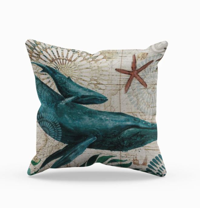 BowLift | Cushion with Sea Life Motif for Decoration