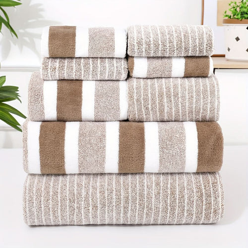 BowLift | LUXORA – 8-piece towel set made of microfiber, soft, highly absorbent & quick-drying