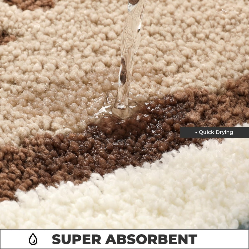 BowLift | Seaside Footprint Pattern Bath Mat