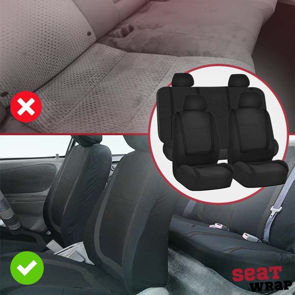 BowLift | ComfortSeat 9-piece Car Seat Covers Set – Universal, Breathable & Washable