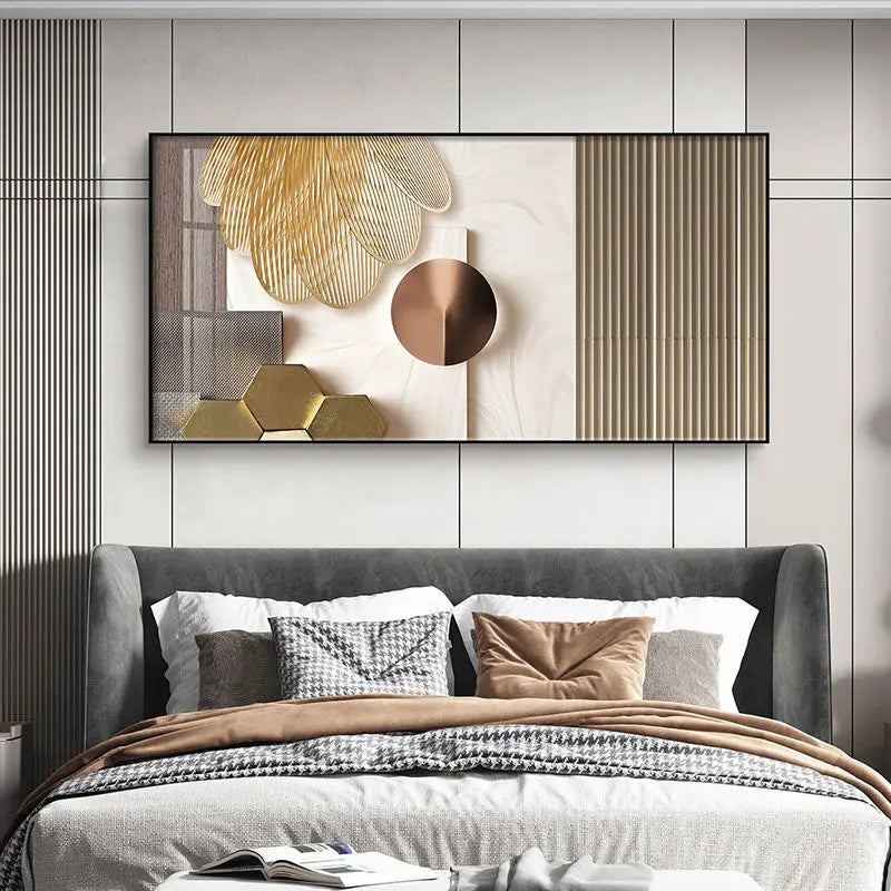 Modern Aesthetics Abstract Sun & Moon Wall Art Fine Art Canvas Prints Pictures For Luxury Loft Living Room Dining Room Lifestyle Art Decor | Bowlift