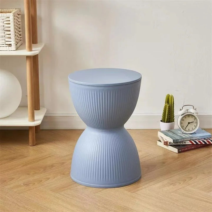BowLift | Nordic Plastic Low Side Table with Hourglass Design