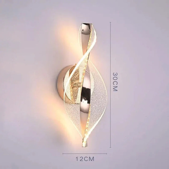 BowLift | LED Wall Light NordGlow | Modern Acrylic & Metal Design | 3-Color Light | Creative Interior Lighting for Living Room & Bedroom