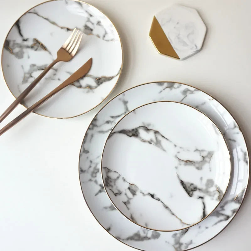 Marble Plate 2-Piece Set Bowlift