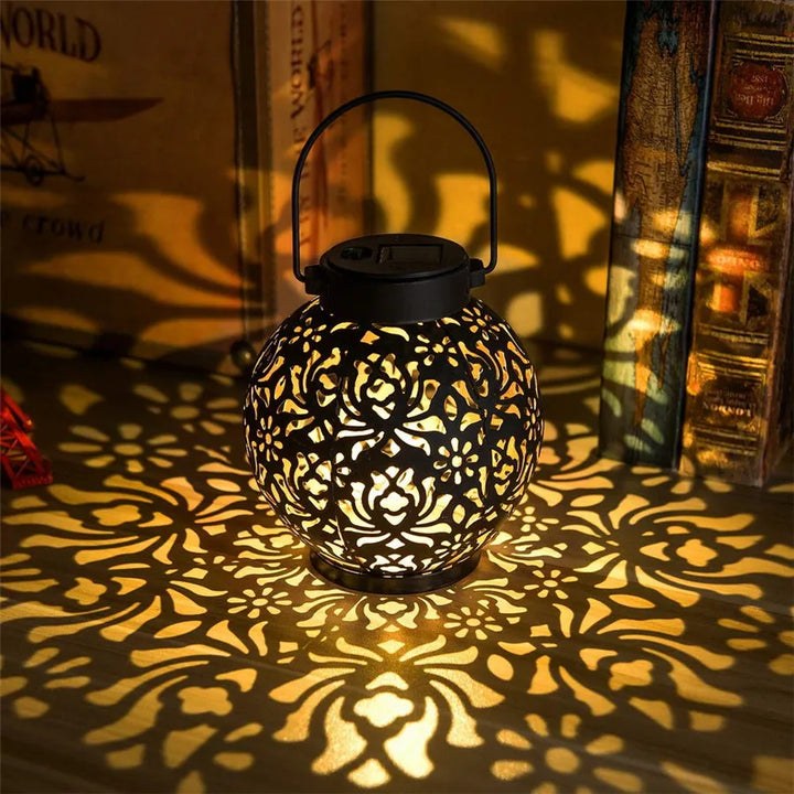 BowLift | Solivanta Light Art Solar Garden Hanging Lantern | Iron Art with Projection Effect | Waterproof | For Tree, Balcony & Terrace