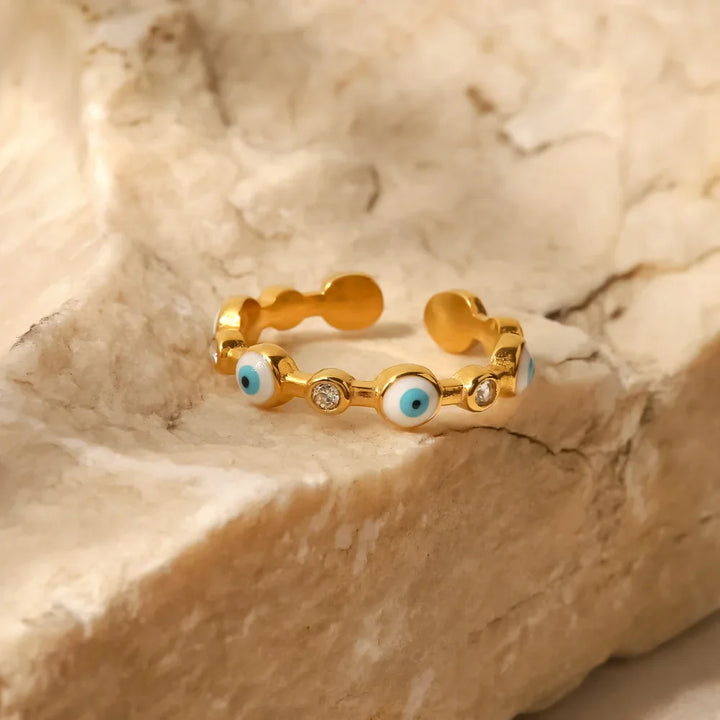 BowLift | Adjustable Dainty Evil Eye Diamond Ring