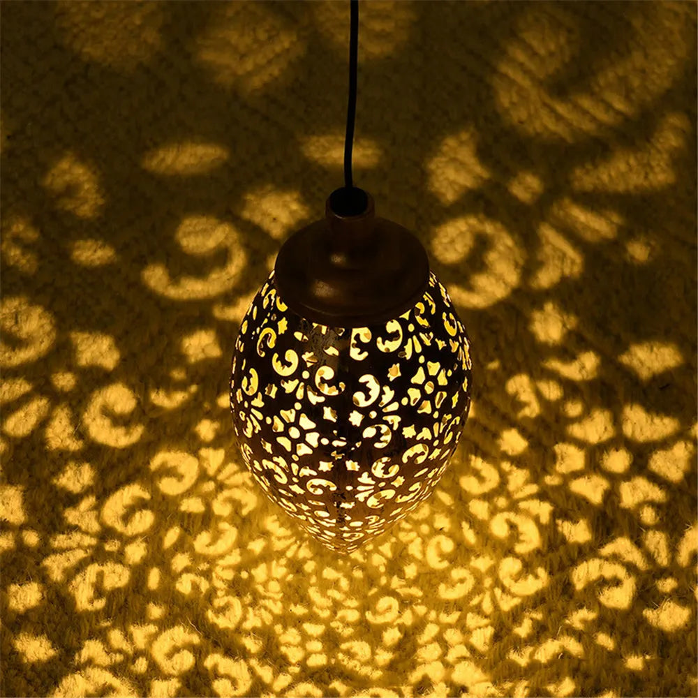 BowLift | Lumivis SolArt Solar Garden Lantern Drop Shape | Waterproof & Projection Effect | Metal | For Balcony, Terrace & Outdoor Area