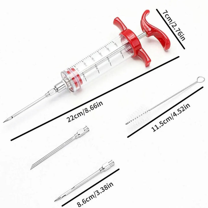BowLift | FLAVORYX Marinade Injector | Meat Injector for BBQ & Roasting | With Stainless Steel Needles for Liquid & Spice Marinades | 60 ml Volume