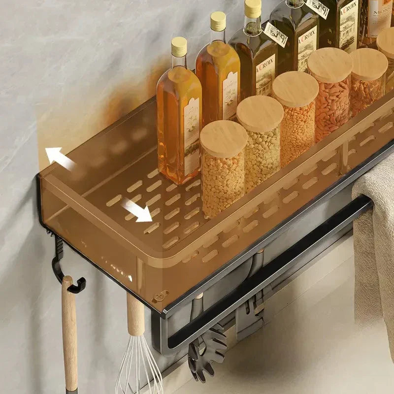 Wall-Mounted Kitchen Rack – Space-Saving and Stylish Aluminum Rack for Kitchen Utensils | Bowlift