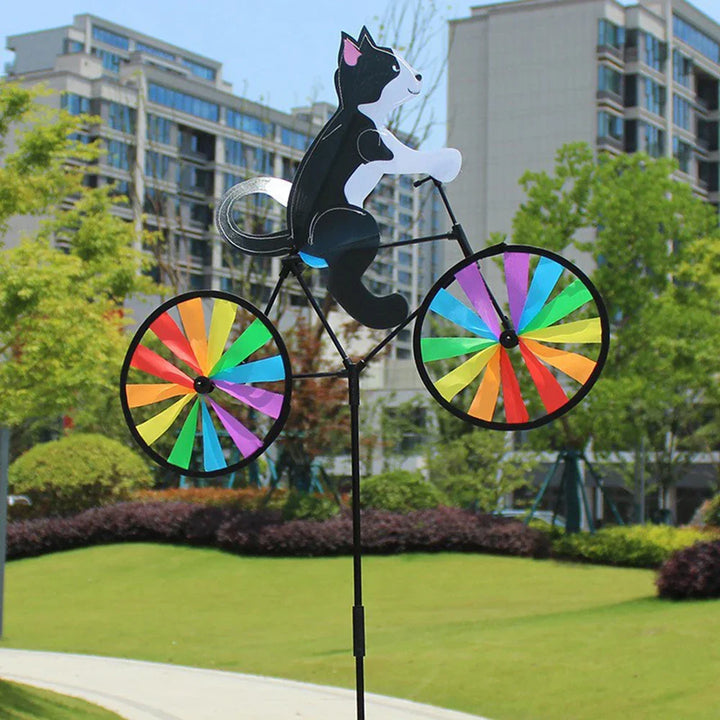 BowLift | Rainbow Bicycle Cat Garden Decor