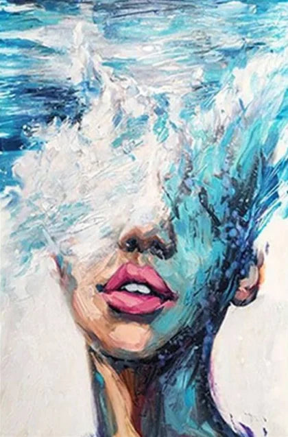 Modern Abstract Portrait Superimposition Landscape Wall Art Fine Art Canvas Prints Black White Pictures For Modern Living Room Entranceway Foyer Art Decor (Unframed) | Bowlift