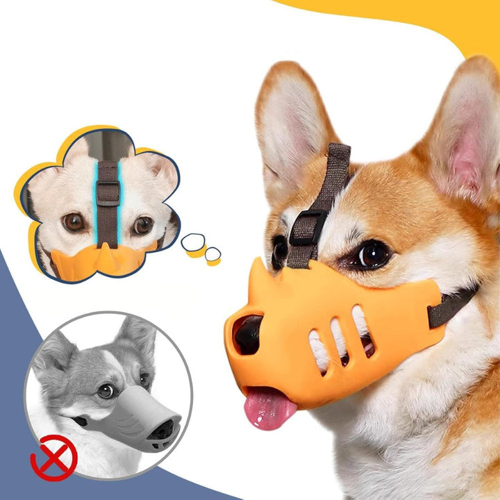 SecureGuard Adjustable Dog Muzzle – Breathable and Comfortable for Better Control over Biting and Chewing | Bowlift