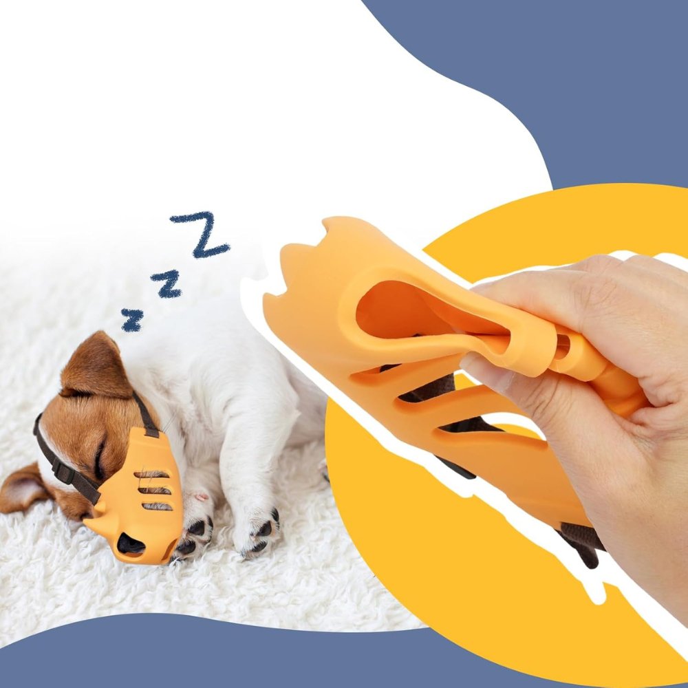 SecureGuard Adjustable Dog Muzzle – Breathable and Comfortable for Better Control over Biting and Chewing | Bowlift