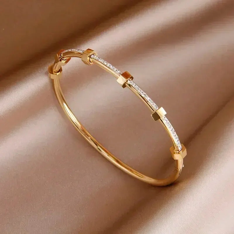 BowLift | Classy Diamond Hex Bangle Bracelet