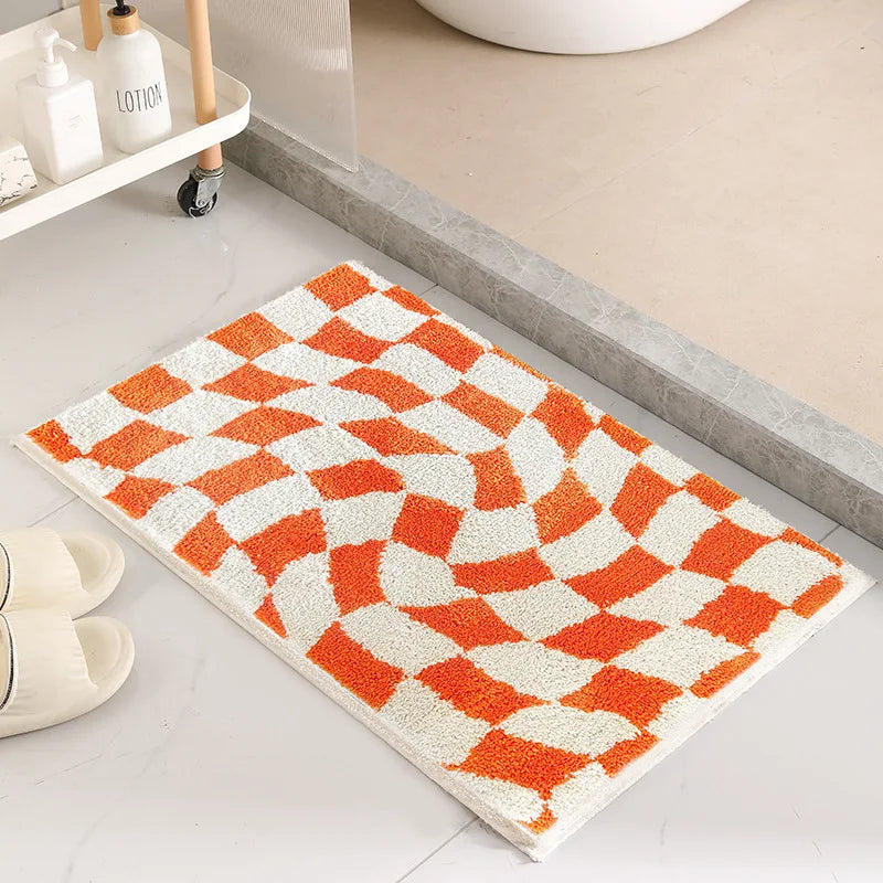 Checkerboard Bathroom Mat | Bowlift