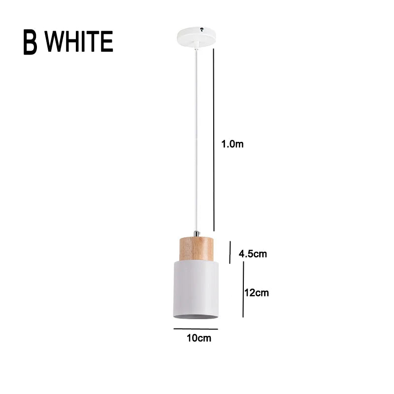 BowLift | Nordic LED Pendant Lights Made of Metal and Wood - Modern Hanging Lamps for Dining Room and Kitchen