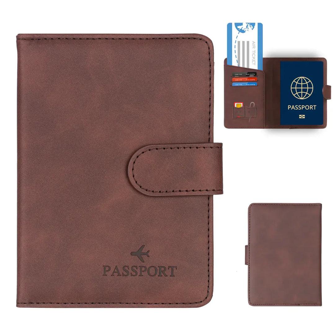 BowLift | SafePort Passport Holder | RFID Protection | Elegant Leather Look | Compact for Men & Women