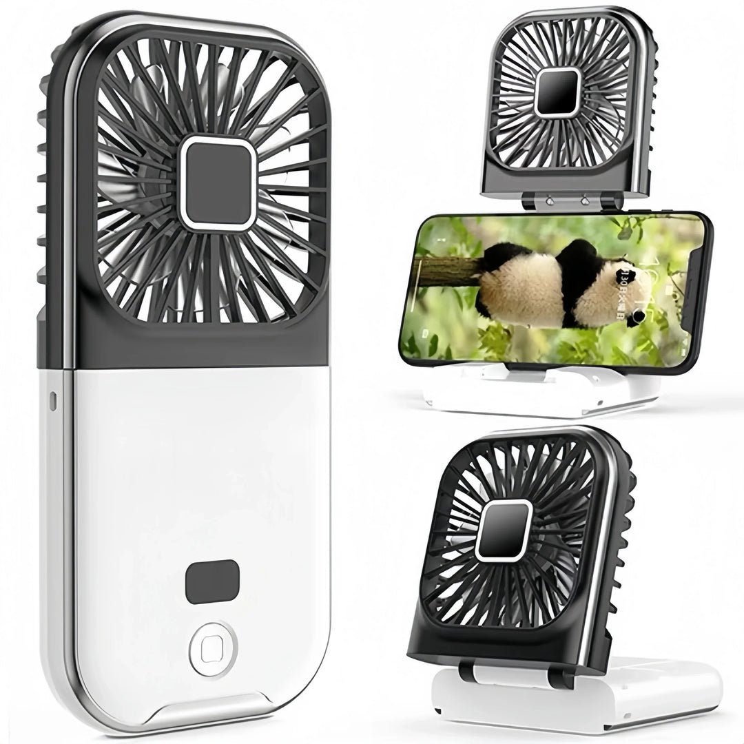 BowLift | Luftigo Mini USB Fan | Compact, rechargeable fan with digital display and multiple wind modes