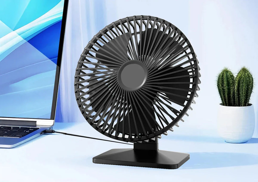 BowLift | Mira Oscillating USB Fan – Silent, Compact & 4 Speeds for Desks and Nightstands