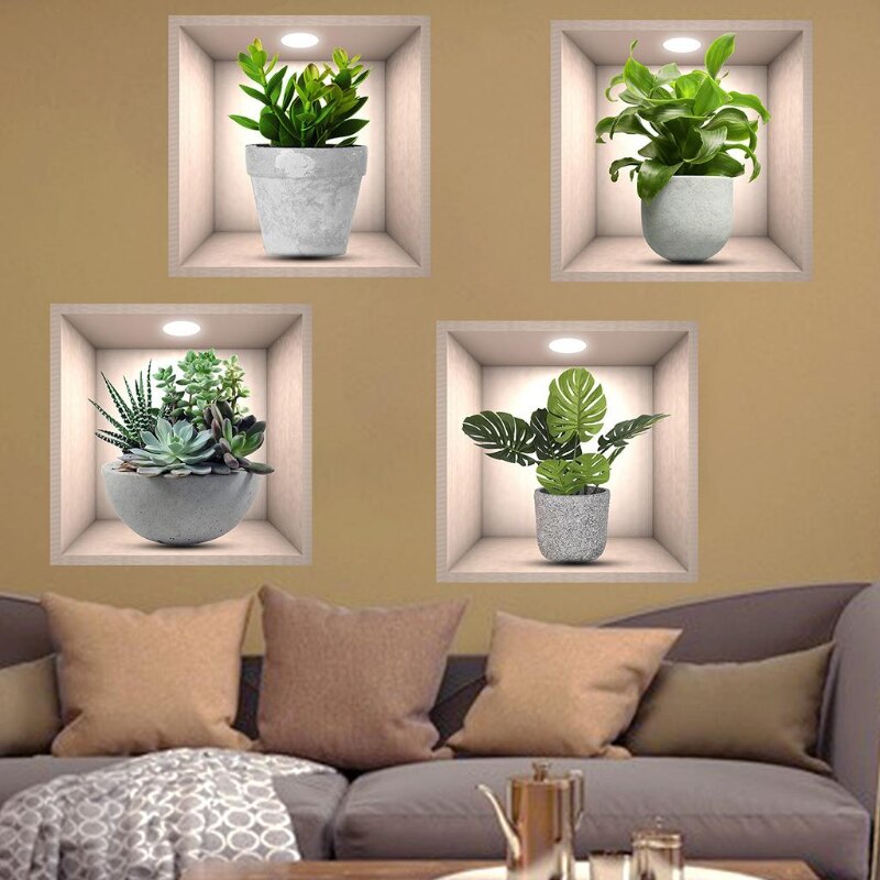 Wall Decorative Potted Plant Stickers | Bowlift