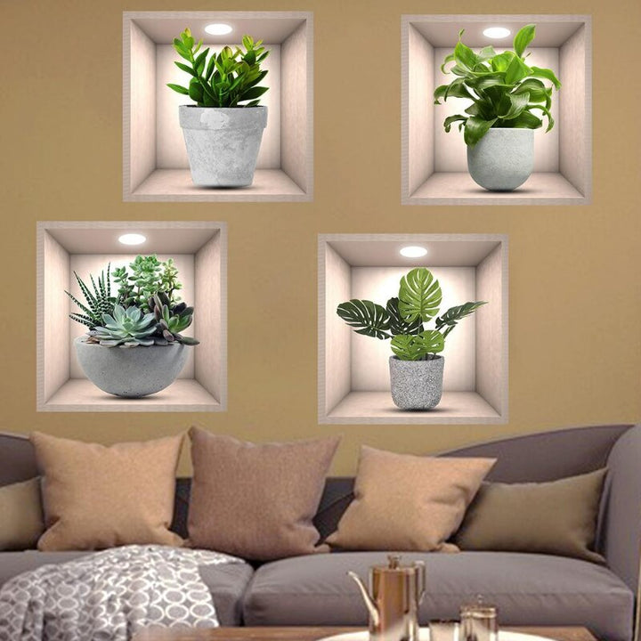 Wall Decorative Potted Plant Stickers | Bowlift