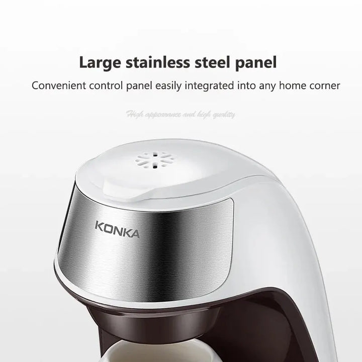 BowLift | KONKA Coffee Machine 2 in 1, Tea and Coffee Powder, Multiple Drops, Cafeteria, Quick Heating, Office and Home, 220 V, Easy to Use