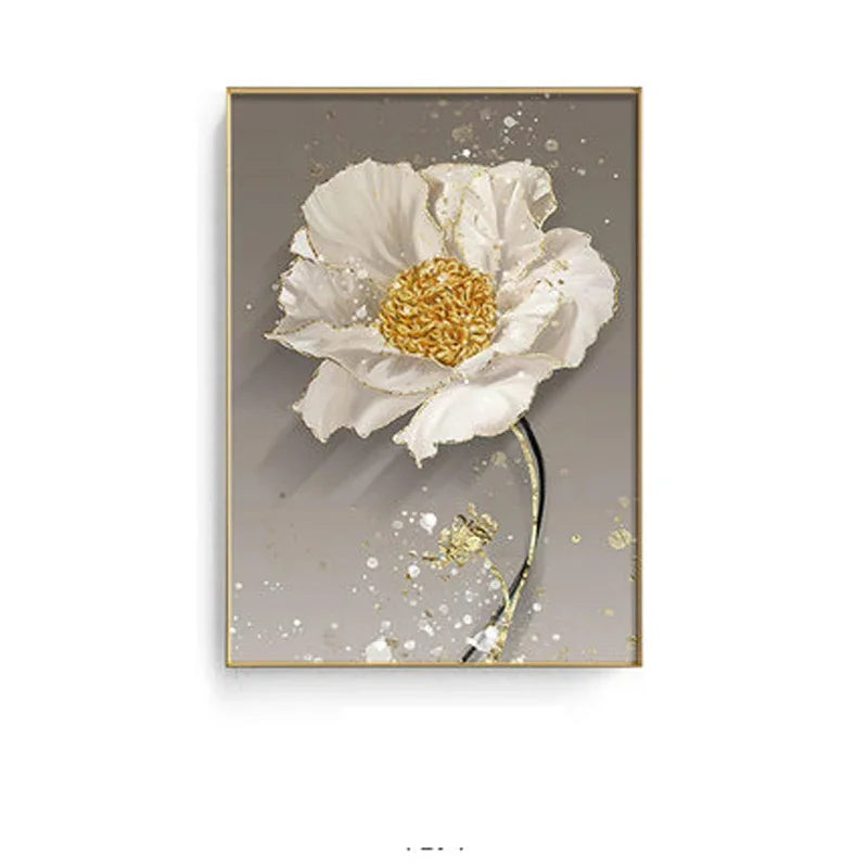 Modern Abstract Floral Wall Art Fine Art Canvas Prints Blue Gray Botanical Pictures For Living Room Bedroom Wall Art Decor | Bowlift