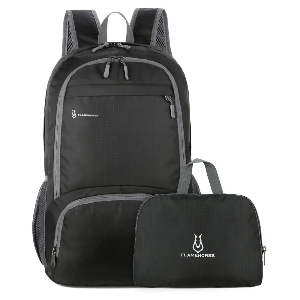BowLift | TrekVita Foldable Backpack | Ultralight & Waterproof | 31×14×47 cm | Outdoor & Travel Backpack for Men & Women