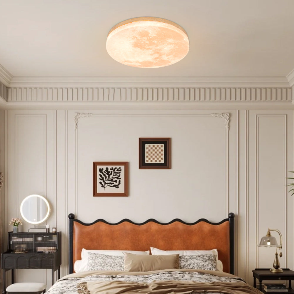 BowLift | Modern Moon-Inspired LED Ceiling Light – Soft Ambient Flush Mount