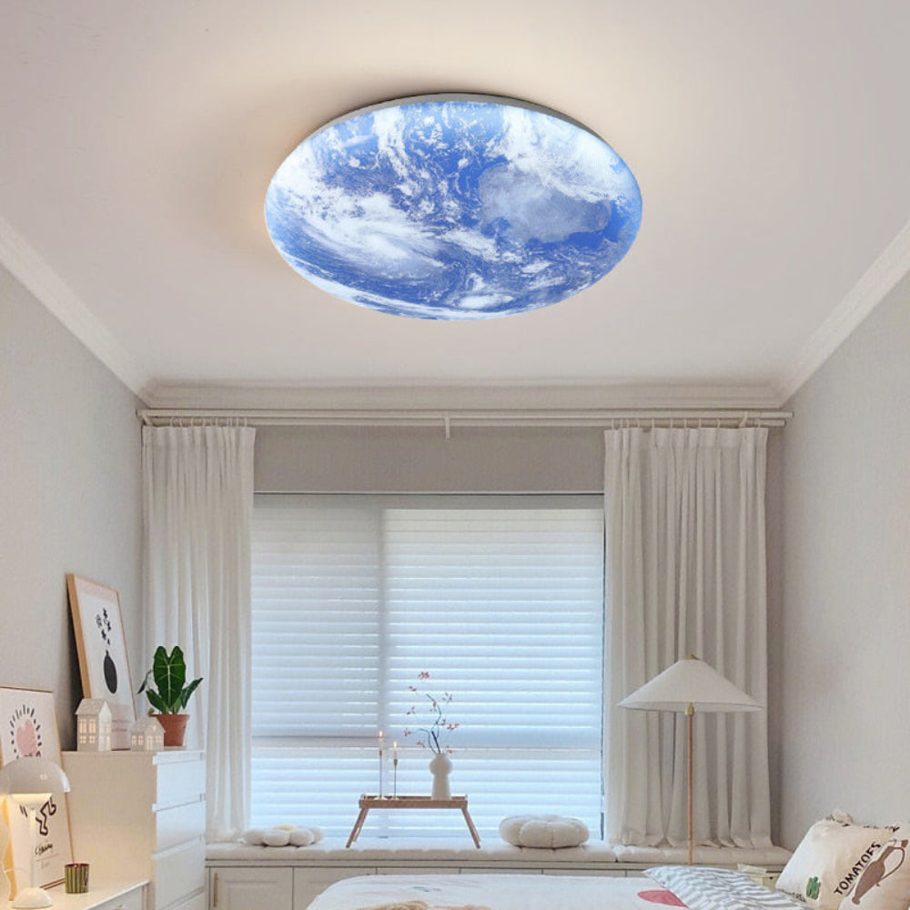 BowLift | Modern Moon-Inspired LED Ceiling Light – Soft Ambient Flush Mount