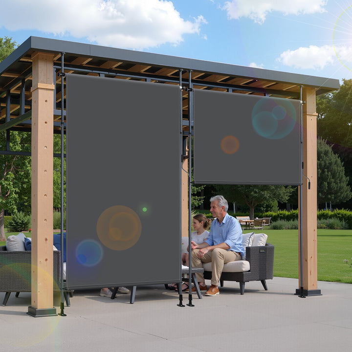 Klemm awning vertical awning with hand crank without drilling | Bowlift