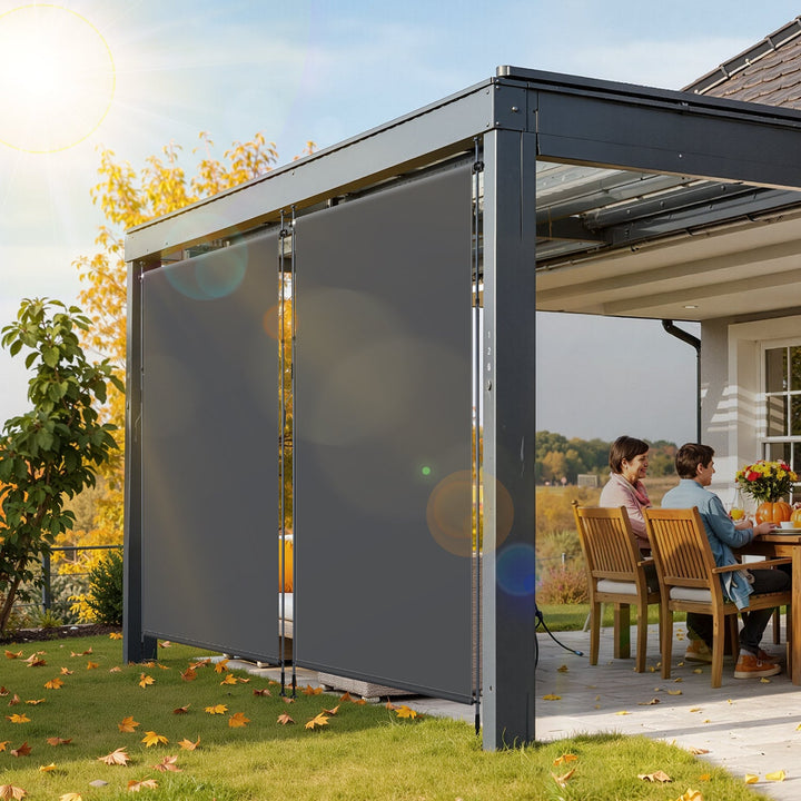 Klemm awning vertical awning with hand crank without drilling | Bowlift