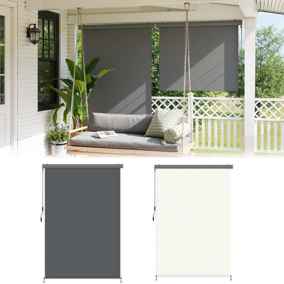 Vertical awning exterior roller blind with hand crank | Bowlift