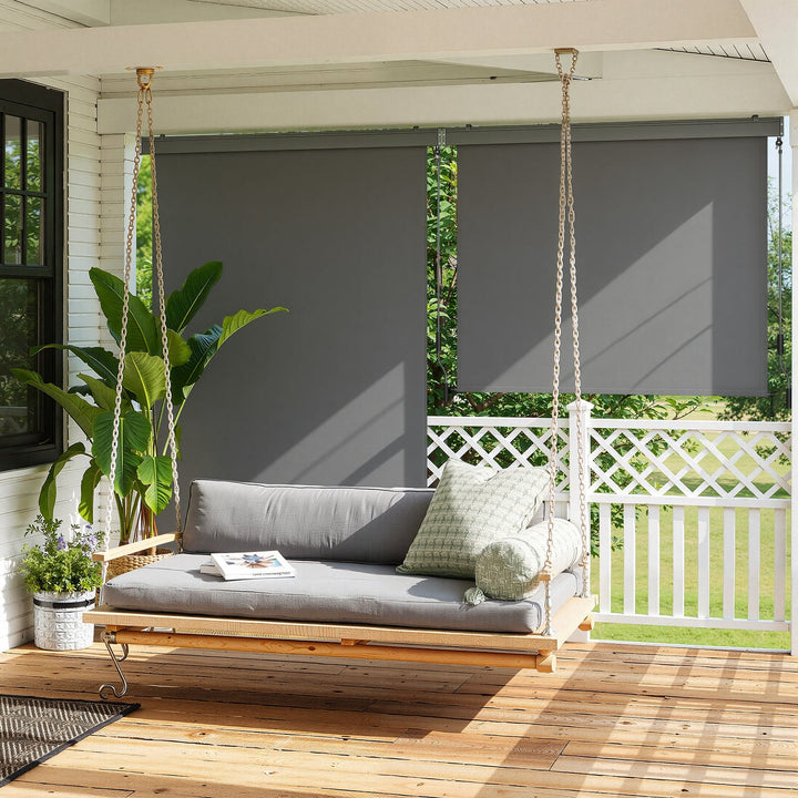 Vertical awning exterior roller blind with hand crank | Bowlift