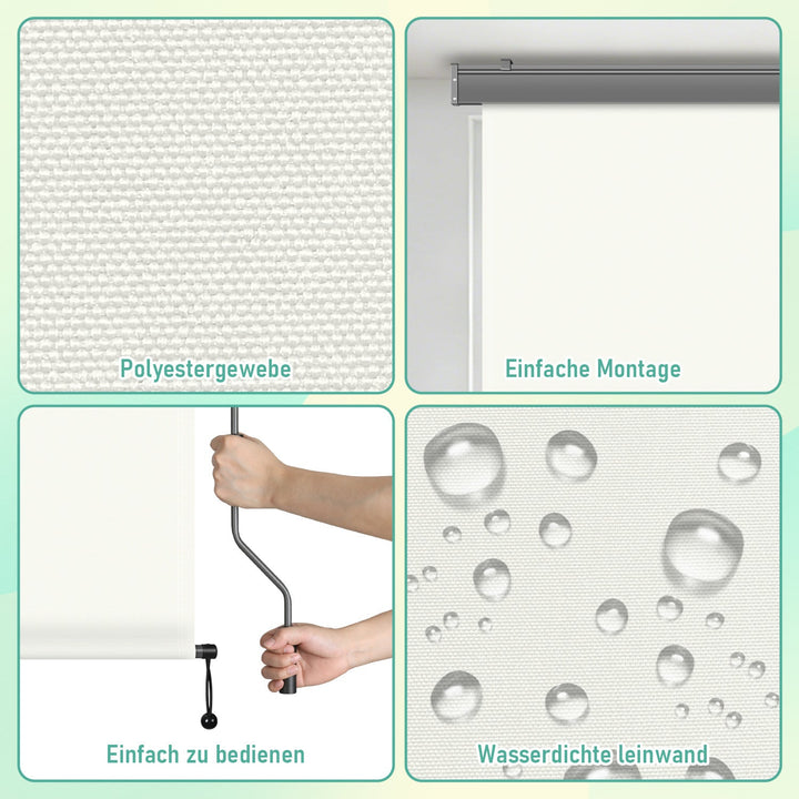Vertical awning exterior roller blind with hand crank | Bowlift