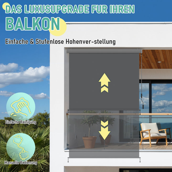 Vertical awning exterior roller blind with hand crank | Bowlift