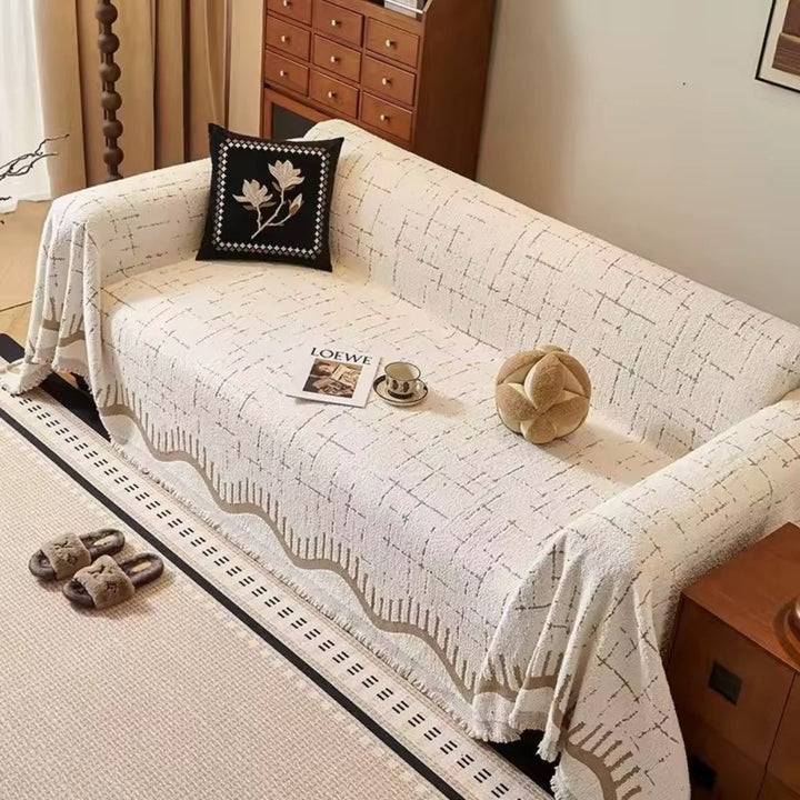 BowLift | Serene Horizon Lines Sofa Cover