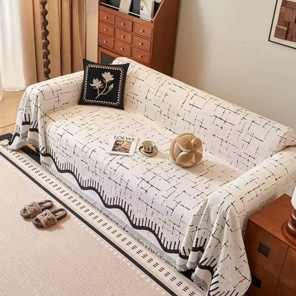 BowLift | Serene Horizon Lines Sofa Cover