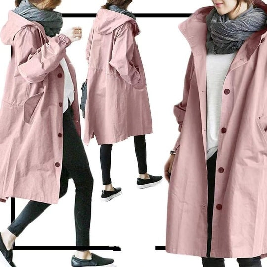 BowLift | Windproof Women's Trench Coat with Hood